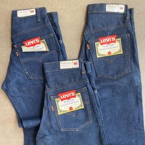 Vintage Levis 646-0217 Orange Tab Bell Bottoms Indigo Denim Jeans